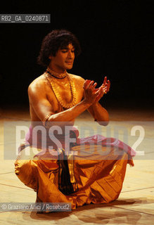 - Venezia,1980.Biennale Teatro.Danza orientale India Kathakali.DANZA oriente ballo india.- Venice,1980. Biennial Theater.Bellydancing India Kathakali ©Graziano Arici/Rosebud2  astga ©Graziano Arici/Rosebud2