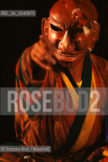 - Venezia,1980.Biennale Teatro.Danza orientale India Kathakali.DANZA oriente ballo india.- Venice,1980. Biennial Theater.Bellydancing India Kathakali ©Graziano Arici/Rosebud2  astga ©Graziano Arici/Rosebud2