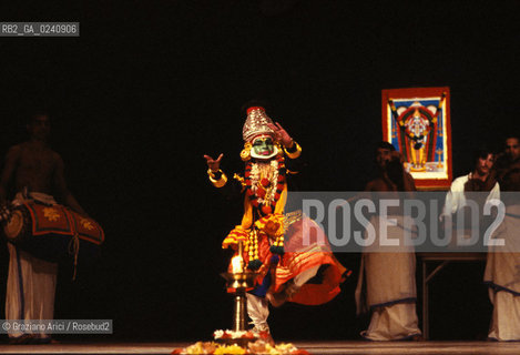 Venezia, 1980.Biennale Teatro. Danza Teatro dellIndia Kathakali. teatro danza India .Venice, 1980. Theatre Biennale. Dance theatre from India Kathakali  ©Graziano Arici/Rosebud2
