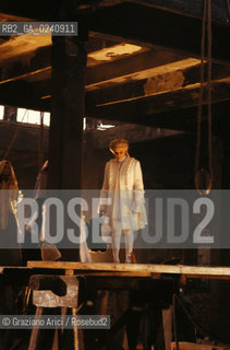 Venezia,1979.Riprese del film Don Giovannidi Joseph Losey.Il cantante lirico Ruggero Raimondi nella parte di Don Giovanni.Cinema film Don Giovanni set backstage..Venice,1979. Backstage of the film Don Giovanni.The opera singer Ruggero Raimondi  ©Graziano Arici/Rosebud2.