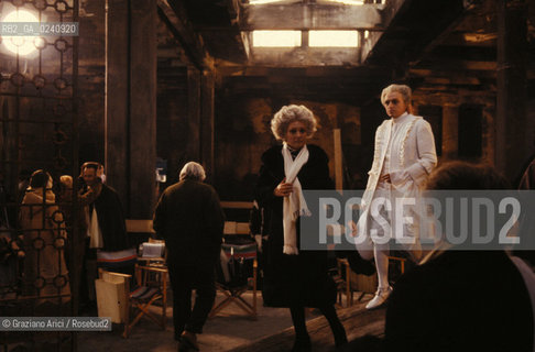 Venezia,1979.Riprese del film Don Giovannidi Joseph Losey.Il cantante lirico Ruggero Raimondi nella parte di Don Giovanni.Cinema film Don Giovanni set backstage..Venice,1979. Backstage of the film Don Giovanni.The opera singer Ruggero Raimondi  ©Graziano Arici/Rosebud2.
