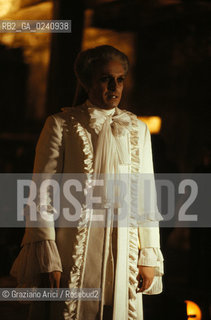 - Venezia,1979.Riprese del film Don Giovannidi Joseph Losey.Il cantante lirico Ruggero Raimondi nella parte di Don Giovanni.Cinema film Don Giovanni set backstage..- Venice,1979. Backstage of the film Don Giovanni.The opera singer Ruggero Raimondi  ©Graziano Arici/Rosebud2.