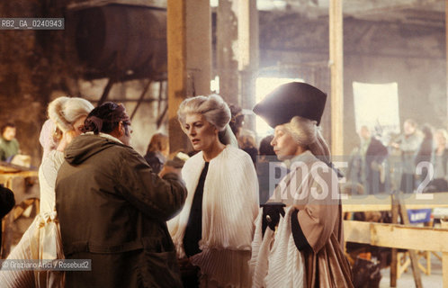 Venezia,1979.Riprese del film Don Giovannidi Joseph Losey.Il cantante lirico Ruggero Raimondi nella parte del Don Giovanni.Cinema film Don Giovanni set backstage..Venice,1979. Backstage of the film Don Giovanni.The opera singer Ruggero Raimondi  ©Graziano Arici/Rosebud2.