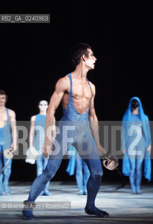 -Venezia,1975.Teatro Verde di San Giorgio.Balletto di Lione Opera Venice Secrete. Danza Balletto Lione ballerino Venice Secrete .-Venice,1975. Teatro Verde, San Giorgio.Opera Venice Secrete by Lyon Ballet MES ©Graziano Arici/Rosebud2