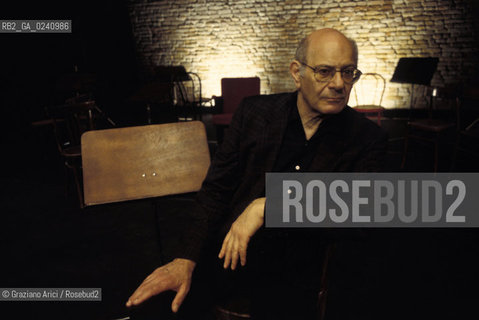 Venezia, 1991.Ritratto del compositore Mauricio Kagel. Musica compositore contemporaneo ritratto.Venice, 1991. Portrait of the composer Mauricio Kagel ©Graziano Arici/Rosebud2