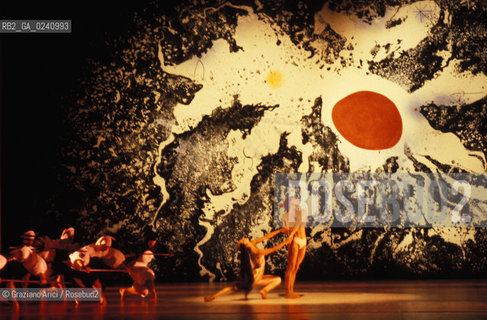 -Venezia,1981. Biennale Musica. Il balletto pantomima  Le Bal Mirò, opera di Silvano Bussotti. Musica Danza Mirò balletto coreografia scenografia contemporaneo.-Venice,1981. Music Biennale. The ballet Le Bal Mirò, by Silvano Bussotti ©Graziano Arici/Rosebud2