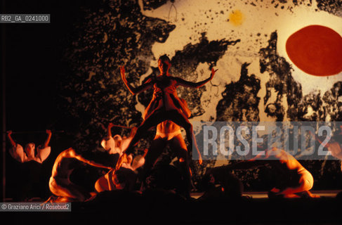 -Venezia,1981. Biennale Musica. Il balletto pantomima  Le Bal Mirò, opera di Silvano Bussotti. Musica Danza Mirò balletto coreografia scenografia contemporaneo.-Venice,1981. Music Biennale. The ballet Le Bal Mirò, by Silvano Bussotti ©Graziano Arici/Rosebud2