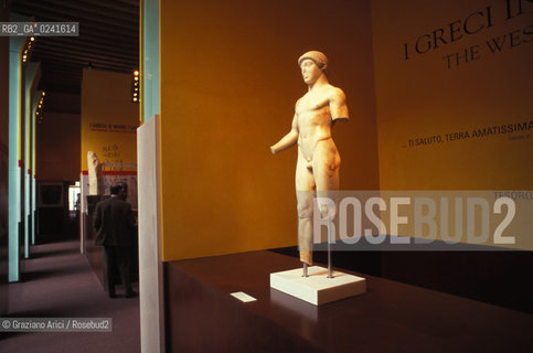 Venezia,1988.Palazzo Grassi. Mostra I Greci e lOccidente. Arte mostra Storia Greci Occidente Grecia civiltà popolazione.Venice,1988.Palazzo Grassi. Exhibition I Greci e lOccidente ©Graziano Arici/Rosebud2