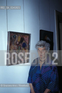 Venezia,1979.Palazzo Venier dei Leoni.Ritratto della collezionista darte Peggy Marguerite Guggenheim nella sua casa - Collezione Peggy Guggenheim.Arte collezionista ritratto casa collezione Museo Ritratto .Venice,1979.Palazzo Venier dei Leoni.Portrait of the art collector Peggy Marguerite Guggenheim at home ©Graziano Arici/Rosebud2  astga ©Graziano Arici/Rosebud2