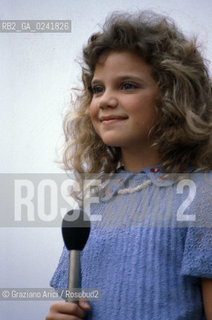 Venezia,1980.Ritratto di Nikka Costa, cantante. Musica pop cantante bambina hit.Venice,1980. Portrait of the singer Nikka Costa  ©Graziano Arici/Rosebud2