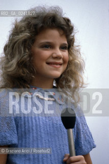 Venezia,1980.Ritratto di Nikka Costa, cantante. Musica pop cantante bambina hit.Venice,1980. Portrait of the singer Nikka Costa  ©Graziano Arici/Rosebud2