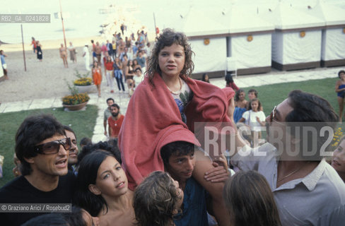 Venezia,1980.Ritratto di Nikka Costa, cantante. Musica pop cantante bambina hit.Venice,1980. Portrait of the singer Nikka Costa  ©Graziano Arici/Rosebud2
