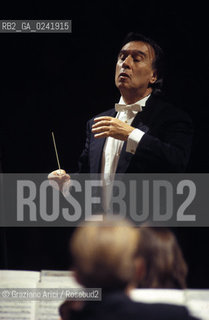 -Venezia,1991.Ritratto di Claudio Abbado, direttore dorchestra,durante un concerto Musica classica direttore orchestra ritratto -Venice,1991. Portrait of the conductor Claudio Abbado during a concert ©Graziano Arici/Rosebud2