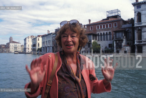 -Venezia,1994.Ritratto delleditore Inge Feltrinelli. letteratura editore ritratto -Venice,1994.Portrait of the publisher Inge Feltrinelli  ©Graziano Arici/Rosebud2