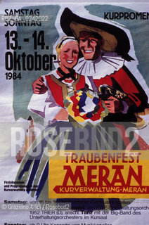 -Merano, manifesto della festa del vino. -merano, wine festival poster ©Graziano Arici/Rosebud2