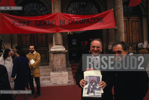 -Trento,1988. Convegno A Trento ventanni dopo. Università degli studi di trento 68-88: Marco Boato, politico. ritratto,Movimento studentesco, 1968,sociologia, politica -Trento,1988. Congress A Trento ventanni dopo:Marco Boato, politician. Trento University. student movement ©Graziano Arici/Rosebud2