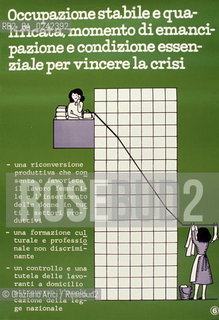 Manifesto sulla condizione della donna. Femminismo donna condizione lotta movimento politica rapporto cultura sesso potere sociale famiglia autonomia classe femmina diritto voto uguaglianza libertà parità.Manifest on the feminine condition. Woman Feminism society condition status movement policy relation sex womens rights sexism voting cultural power liberal equality relation MES .Reproducted by Archivio Graziano Arici  astga ©Graziano Arici/Rosebud2