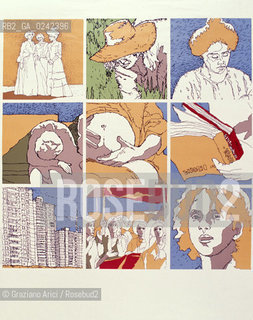 Manifesto sulla condizione della donna. Femminismo donna condizione lotta movimento politica rapporto cultura sesso potere sociale famiglia autonomia classe femmina diritto voto uguaglianza libertà parità.Manifest on the feminine condition. Woman Feminism society condition status movement policy relation sex womens rights sexism voting cultural power liberal equality relation MES .Reproducted by Archivio Graziano Arici  astga ©Graziano Arici/Rosebud2