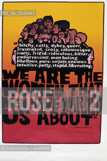 Manifesto sulla condizione della donna. Femminismo donna condizione lotta movimento politica rapporto cultura sesso potere sociale famiglia autonomia classe femmina diritto voto uguaglianza libertà parità.Manifest on the feminine condition. Woman Feminism society condition status movement policy relation sex womens rights sexism voting cultural power liberal equality relation MES.Reproducted by Archivio Graziano Arici  astga ©Graziano Arici/Rosebud2