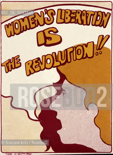 Manifesto sulla condizione della donna. Femminismo donna condizione lotta movimento politica rapporto cultura sesso potere sociale famiglia autonomia classe femmina diritto voto uguaglianza libertà parità.Manifest on the feminine condition. Woman Feminism society condition status movement policy relation sex womens rights sexism voting cultural power liberal equality relation MES.Reproducted by Archivio Graziano Arici  astga ©Graziano Arici/Rosebud2