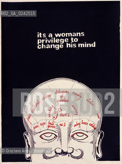 Manifesto sulla condizione della donna. Femminismo donna condizione lotta movimento politica rapporto cultura sesso potere sociale famiglia autonomia classe femmina diritto voto uguaglianza libertà parità.Manifest on the feminine condition. Woman Feminism society condition status movement policy relation sex womens rights sexism voting cultural power liberal equality relation MES.Reproducted by Archivio Graziano Arici  astga ©Graziano Arici/Rosebud2