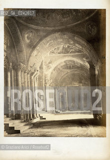 -Venezia, Basilica di San Marco. Ante1865,autore Carlo Ponti. Nartece della Basilica di San Marco. Stampa allalbumina incollata su cartone, cm 25x32 - Archivio Graziano Arici. Basilica San Marco interno nartece Fotoantiche.-Venice, St. Marks Basilica. Ante 1865,author Carlo Ponti.Narthex- Saint Marks Basilica. Albumen photograph mounted on cardboard, cm 25x32 © Archivio Graziano Arici.