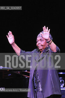 Venice, 26 july 2011 - The Cape Verdean popular singer Cesaria Evora, nicknamed the barefoot diva for performing without shoes, the best internationally known practitioner of morna music musica pop capoverde cantante ©Graziano Arici/Rosebud2.