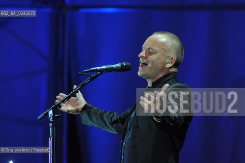 The English musician, singer-songwriter, activist, actor and philanthropist Sting (born Gordon Matthew Thomas Sumner on 2 October 1951), CBE, . Prior to starting his solo career, he was the principal songwriter, lead singer and bassist of the rock band The Police. musica pop rock cantante ©Graziano Arici/Rosebud2