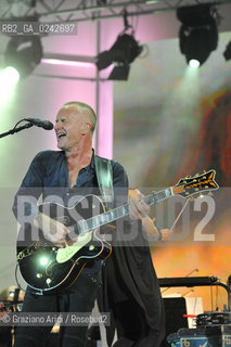 The English musician, singer-songwriter, activist, actor and philanthropist Sting (born Gordon Matthew Thomas Sumner on 2 October 1951), CBE, . Prior to starting his solo career, he was the principal songwriter, lead singer and bassist of the rock band The Police. musica pop rock cantante ©Graziano Arici/Rosebud2