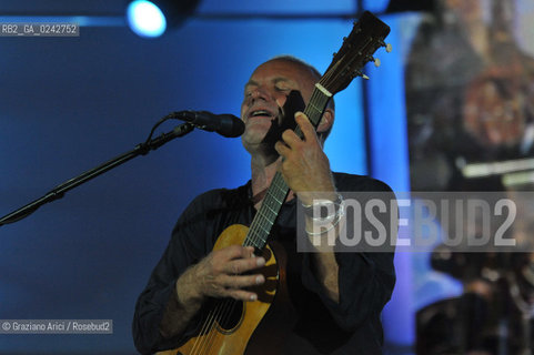 The English musician, singer-songwriter, activist, actor and philanthropist Sting (born Gordon Matthew Thomas Sumner on 2 October 1951), CBE, . Prior to starting his solo career, he was the principal songwriter, lead singer and bassist of the rock band The Police. musica pop rock cantante ©Graziano Arici/Rosebud2