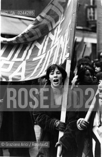 -Venezia,1978. Manifestazione regionale donne PCI. Politica società manifestazione protesta donna lotta diritto femminismo - Venice,1978. Regional demonstration of PCI party women MES ©Graziano Arici/Rosebud2  astga ©Graziano Arici/Rosebud2