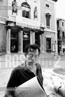 Venezia,1979.Ritratto del compositore contemporaneo Aldo Clementi.Musica contemporanea compositore ritratto.Venice,1979.Portrait of the composer Aldo Clementi ©Graziano Arici/Rosebud2  astga ©Graziano Arici/Rosebud2