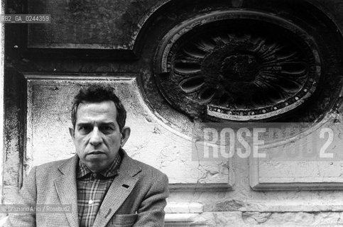 Venezia,1983.Ritratto del compositore contemporaneo Aldo Clementi.Musica contemporanea compositore ritratto.Venice,1983.Portrait of the composer Aldo Clementi ©Graziano Arici/Rosebud2  astga ©Graziano Arici/Rosebud2