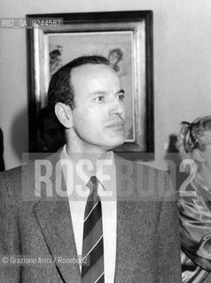 -Venezia,1980.Ritratto del critico darte Renato Barilli. Arte critico ritratto letteratura.-Venice,1980.Portrait of the art critic Renato Barilli MES © Archivio Graziano Arici  astga ©Graziano Arici/Rosebud2