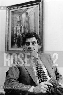 Venezia,1982.Il mercante darte e gallerista Renato Cardazzo Arte gallerista mercante ritratto -Venice,1982. Portrait of the art dealer Renato Cardazzo ©Graziano Arici/Rosebud2  astga ©Graziano Arici/Rosebud2