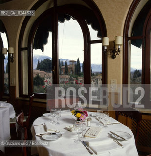 Veneto,1985.Asolo (Treviso). Hotel Cipriani. geo albergo hotel Asolo.Veneto,1985.Asolo(Treviso).Cipriani Hotel ©Graziano Arici/Rosebud2