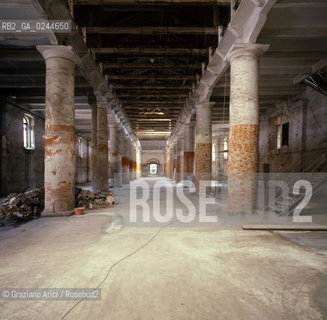 Venezia,1980. Corderie dell Arsenale-interno. Architettura interno Arsenale corderia .Venice,1980. Corderie in the Arsenal of Venice - interior MES © Archivio Graziano Arici  astga ©Graziano Arici/Rosebud2