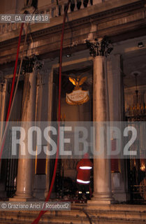 Venezia,29.01.1996.Incendio notturno al Gran Teatro La Fenice.teatro fuoco incendio fiamme distruzione bruciare -Venice, 29.01.1996.Destructive fire at the Gran teatro La Fenice. burn fire blaze ©Graziano Arici/Rosebud2