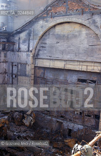 Venezia,29.01.1996.Incendio notturno al Gran Teatro La Fenice.teatro fuoco incendio fiamme distruzione bruciare -Venice, 29.01.1996.Destructive fire at the Gran teatro La Fenice. burn fire blaze ©Graziano Arici/Rosebud2