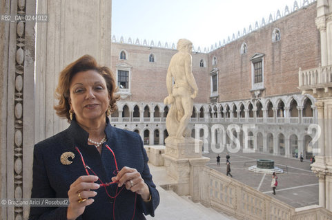 Venice 14/10/11 - The Director of Venice Museums Doundation Gabriella Belli In Dogès Palace - La Direttrice della Fondazione dei musei Civici di Venezia nel Palazzo Ducale di Venezia alla Scala dei Giganti arte ©Graziano Arici/Rosebud2