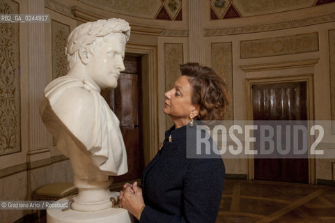 Venice 14/10/11 - The Director of Venice Museums Doundation Gabriella Belli In Dogès Palace - La Direttrice della Fondazione dei musei Civici di Venezia nel Palazzo Ducale di Venezia con un busto di Napoleone I arte ©Graziano Arici/Rosebud2
