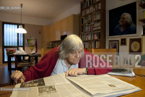 Trieste 21/12/11 - The astrophysicist Margherita Hack at home in Trieste astrofisica scienza ©Graziano Arici/Rosebud2