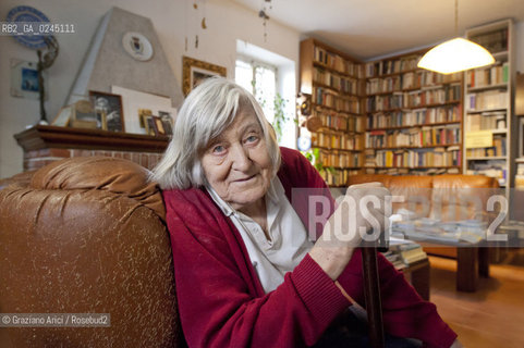 Trieste 21/12/11 - The astrophysicist Margherita Hack at home in Trieste astrofisica scienza ©Graziano Arici/Rosebud2