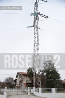 Venezia1/2/12 - Ponteggi e tralicci elettrici dellENEL a Scorzè Terna ©Graziano Arici/Rosebud2