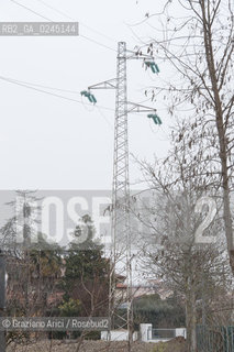 Venezia1/2/12 - Ponteggi e tralicci elettrici dellENEL a Scorzè Terna ©Graziano Arici/Rosebud2