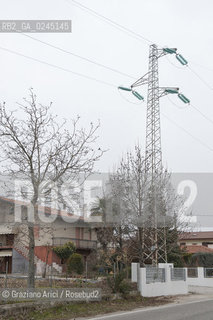 Venezia1/2/12 - Ponteggi e tralicci elettrici dellENEL a Scorzè Terna ©Graziano Arici/Rosebud2