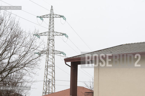 Venezia1/2/12 - Ponteggi e tralicci elettrici dellENEL a Scorzè Terna ©Graziano Arici/Rosebud2