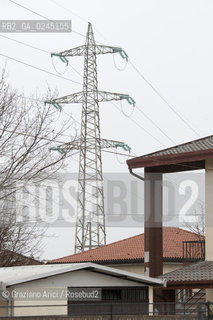Venezia1/2/12 - Ponteggi e tralicci elettrici dellENEL a Scorzè Terna ©Graziano Arici/Rosebud2