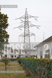 Venezia1/2/12 - Ponteggi e tralicci elettrici dellENEL a Scorzè Terna ©Graziano Arici/Rosebud2