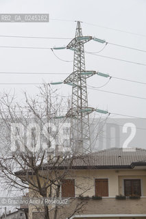 Venezia1/2/12 - Ponteggi e tralicci elettrici dellENEL a Scorzè Terna ©Graziano Arici/Rosebud2